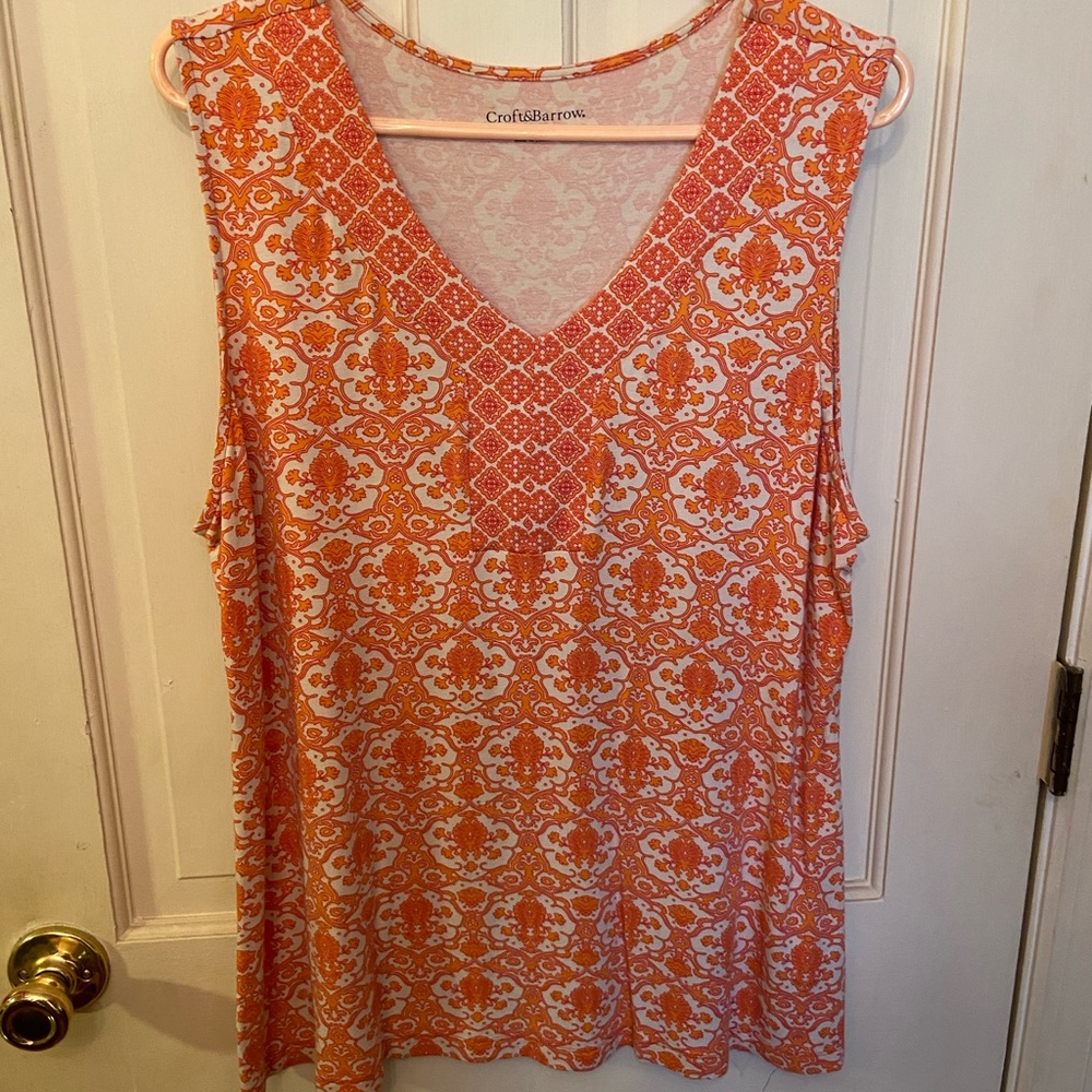 Croft & Barrow retro print tank